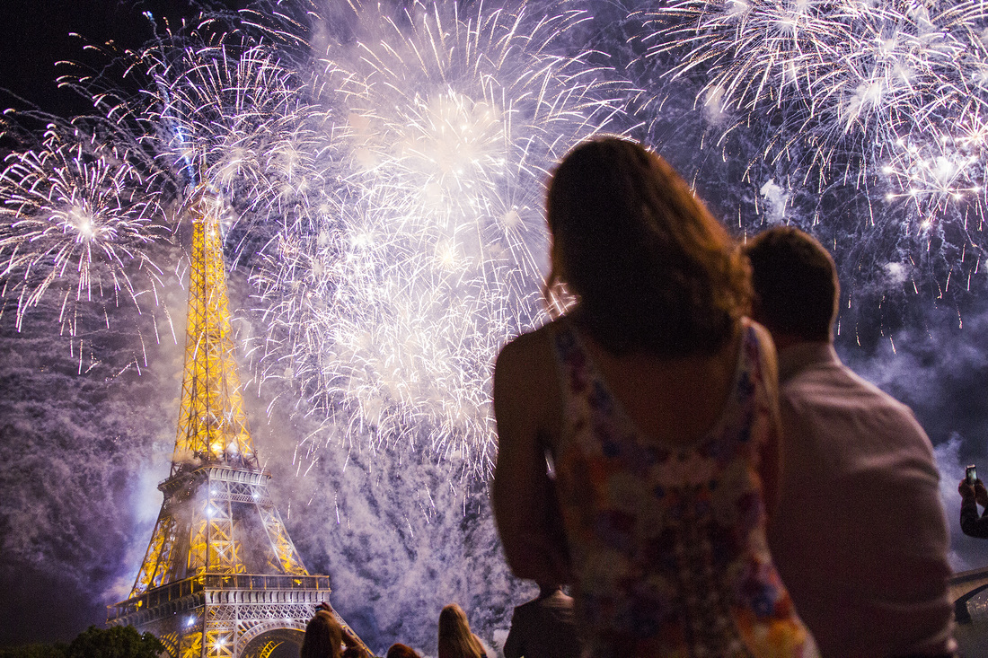 Bastille Day Fireworks from a Private Yacht on the Seine River